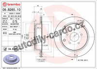Brzdový kotouč BREMBO 09.B265.11 - INFINITI, NISSAN