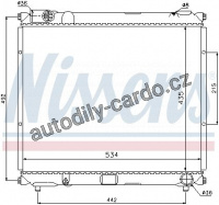 Chladič motoru NISSENS 64169 Chladič motoru NISSENS 64169