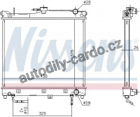 Chladič motoru NISSENS 641753 Chladič motoru NISSENS 641753