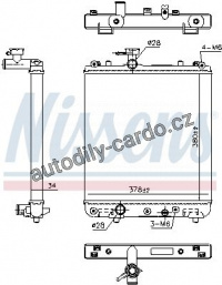 Chladič motoru NISSENS 64195 Chladič motoru NISSENS 64195