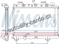 Chladič motoru NISSENS 64305A Chladič motoru NISSENS 64305A