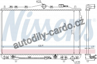 Chladič motoru NISSENS 67012 Chladič motoru NISSENS 67012