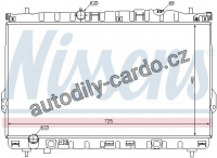 Chladič motoru NISSENS 67032 Chladič motoru NISSENS 67032