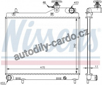 Chladič motoru NISSENS 67049 Chladič motoru NISSENS 67049