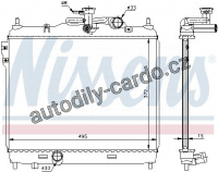 Chladič motoru NISSENS 67048 Chladič motoru NISSENS 67048