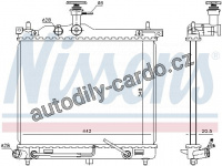 Chladič motoru NISSENS 67098 Chladič motoru NISSENS 67098