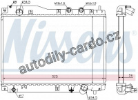 Chladič motoru NISSENS 68109 Chladič motoru NISSENS 68109
