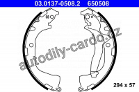 Sada brzdových čelistí ATE 03.0137-0508 (AT 650508) Sada brzdových čelistí ATE 03.0137-0508 (AT 650508)