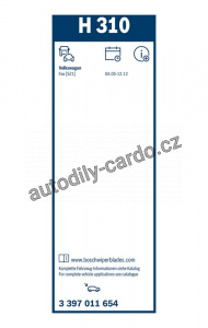 List stěrače BOSCH (BO 3397011654) - 300 mm