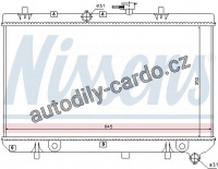Chladič motoru NISSENS 66665 Chladič motoru NISSENS 66665