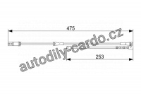 Výstražný kontakt, opotřebení obložení BOSCH 1987473548