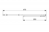 Výstražný kontakt, opotřebení obložení BOSCH 1987473548