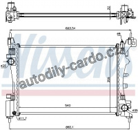 Chladič motoru NISSENS 636005 Chladič motoru NISSENS 636005