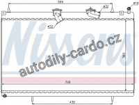 Chladič motoru NISSENS 63619 Chladič motoru NISSENS 63619