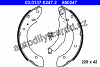 Sada brzdových čelistí ATE 03.0137-0247 (AT 650247) - BMW Sada brzdových čelistí ATE 03.0137-0247 (AT 650247) - BMW