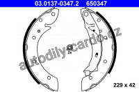Sada brzdových čelistí ATE 03.0137-0347 (AT 650347) Sada brzdových čelistí ATE 03.0137-0347 (AT 650347)