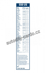 Stěrač BOSCH (BO 3397004591) - 550mm Stěrač BOSCH (BO 3397004591) - 550mm