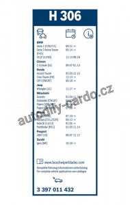 Stěrač BOSCH (BO 3397011432) - 300mm