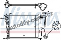 Chladič motoru NISSENS 613671 Chladič motoru NISSENS 613671