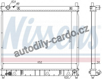 Chladič motoru NISSENS 61642 Chladič motoru NISSENS 61642