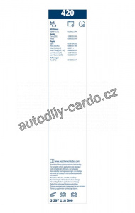Sada stěračů BOSCH (BO 3397118500) - 425mm + 425mm