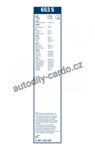 Sada stěračů BOSCH (BO 3397118325) - 650mm + 400mm Sada stěračů BOSCH (BO 3397118325) - 650mm + 400mm