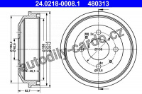 Brzdový buben ATE 24.0218-0008 (AT 480313) Brzdový buben ATE 24.0218-0008 (AT 480313)