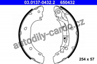 Sada brzdových čelistí ATE 03.0137-0432 (AT 650432) Sada brzdových čelistí ATE 03.0137-0432 (AT 650432)
