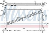 Chladič motoru NISSENS 63021A Chladič motoru NISSENS 63021A