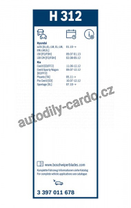 Stěrač BOSCH (BO 3397011678) - 300mm