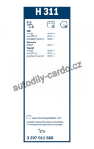 Stěrač BOSCH (BO 3397011666) - 300mm