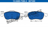 Sada brzdových destiček ATE 13.0460-7380 (AT 607380)