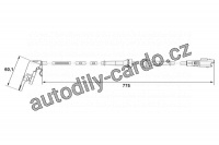 Snímač počtu otáček kol senzor ABS BOSCH (BO 0265007664) Snímač počtu otáček kol senzor ABS BOSCH (BO 0265007664)