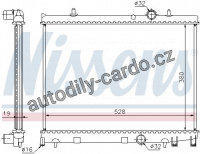 Chladič motoru NISSENS 63504 Chladič motoru NISSENS 63504