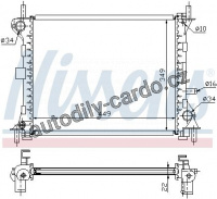 Chladič motoru NISSENS 62074 Chladič motoru NISSENS 62074