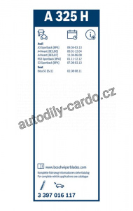 List stěrače BOSCH (BO 3397016117) - 325mm
