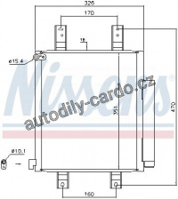 Chladič klimatizace NISSENS 940554 Chladič klimatizace NISSENS 940554