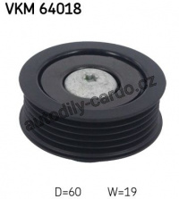 Vratná/vodící kladka, klínový žebrový řemen SKF VKM 64018
