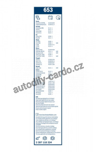Sada stěračů BOSCH (BO 3397118324) - 650mm + 400mm Sada stěračů BOSCH (BO 3397118324) - 650mm + 400mm