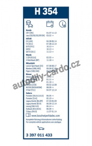 Stěrač BOSCH (BO 3397011433) - 350mm Stěrač BOSCH (BO 3397011433) - 350mm