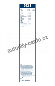 Sada stěračů BOSCH (BO 3397118427) - 550mm + 400mm