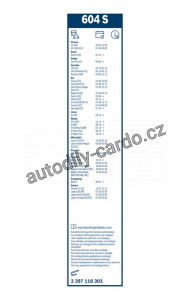 Sada stěračů BOSCH (BO 3397118303) - 600mm + 450mm
