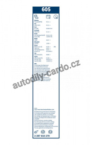 Sada stěračů BOSCH (BO 3397010270) - 600mm + 340mm