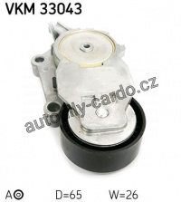 Napínací kladka, žebrovaný klínový řemen SKF VKM33043