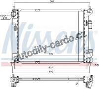 Chladič motoru NISSENS 67605 Chladič motoru NISSENS 67605