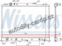 Chladič motoru NISSENS 68525 Chladič motoru NISSENS 68525