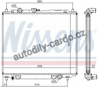 Chladič motoru NISSENS 62801 Chladič motoru NISSENS 62801