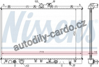 Chladič motoru NISSENS 628031 Chladič motoru NISSENS 628031