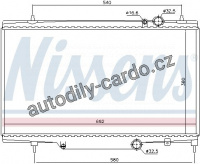 Chladič motoru NISSENS 61297 Chladič motoru NISSENS 61297