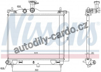 Chladič motoru NISSENS 67610 Chladič motoru NISSENS 67610